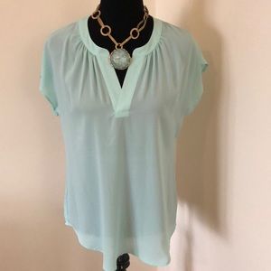 Roz & Ali Semi-Sheer Top with Necklace